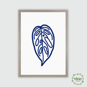 Vine Decor Adansonii Print Navy