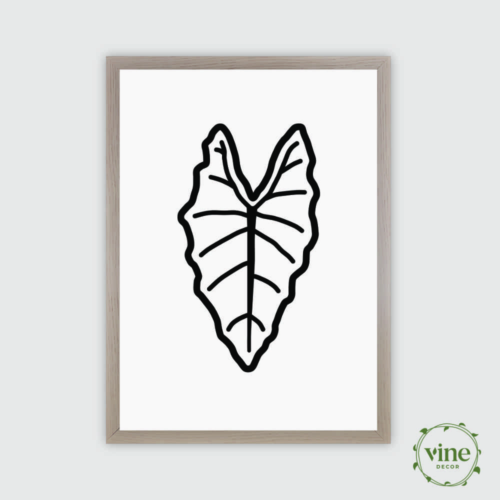 Frydek Leaf Print 1 Vine Decor Frydek Print Black