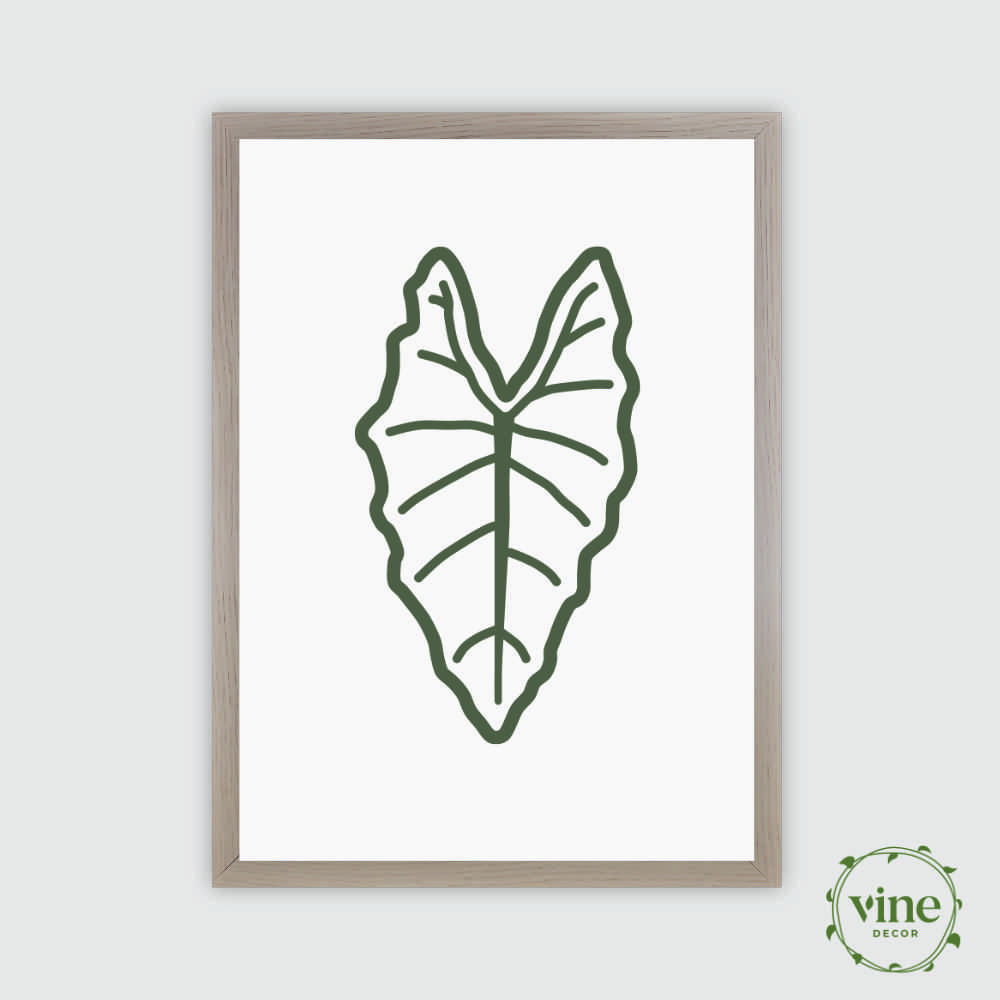 Frydek Leaf Print 2 Vine Decor Frydek Print Olive