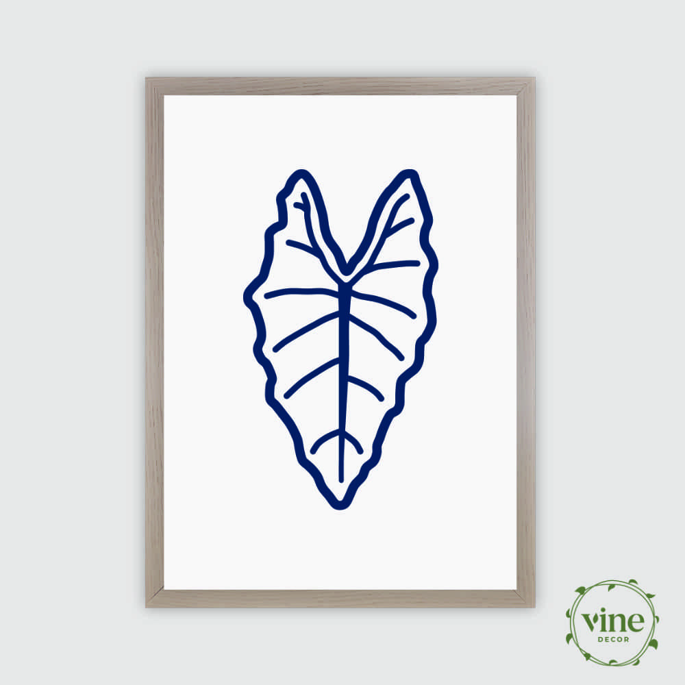 Frydek Leaf Print 3 Vine Decor Frydek Print Navy