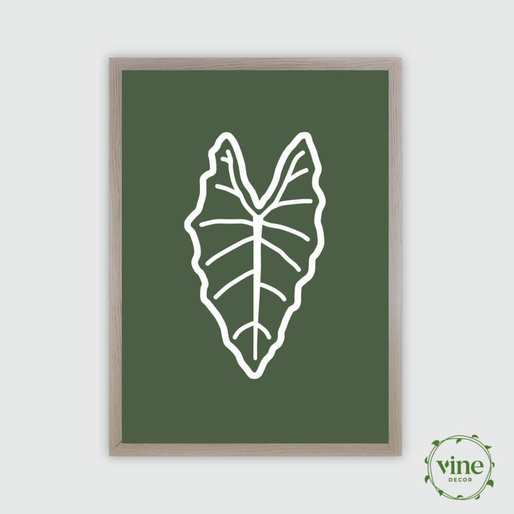 Frydek Leaf Print 6 Vine Decor Frydek Print Olive_2