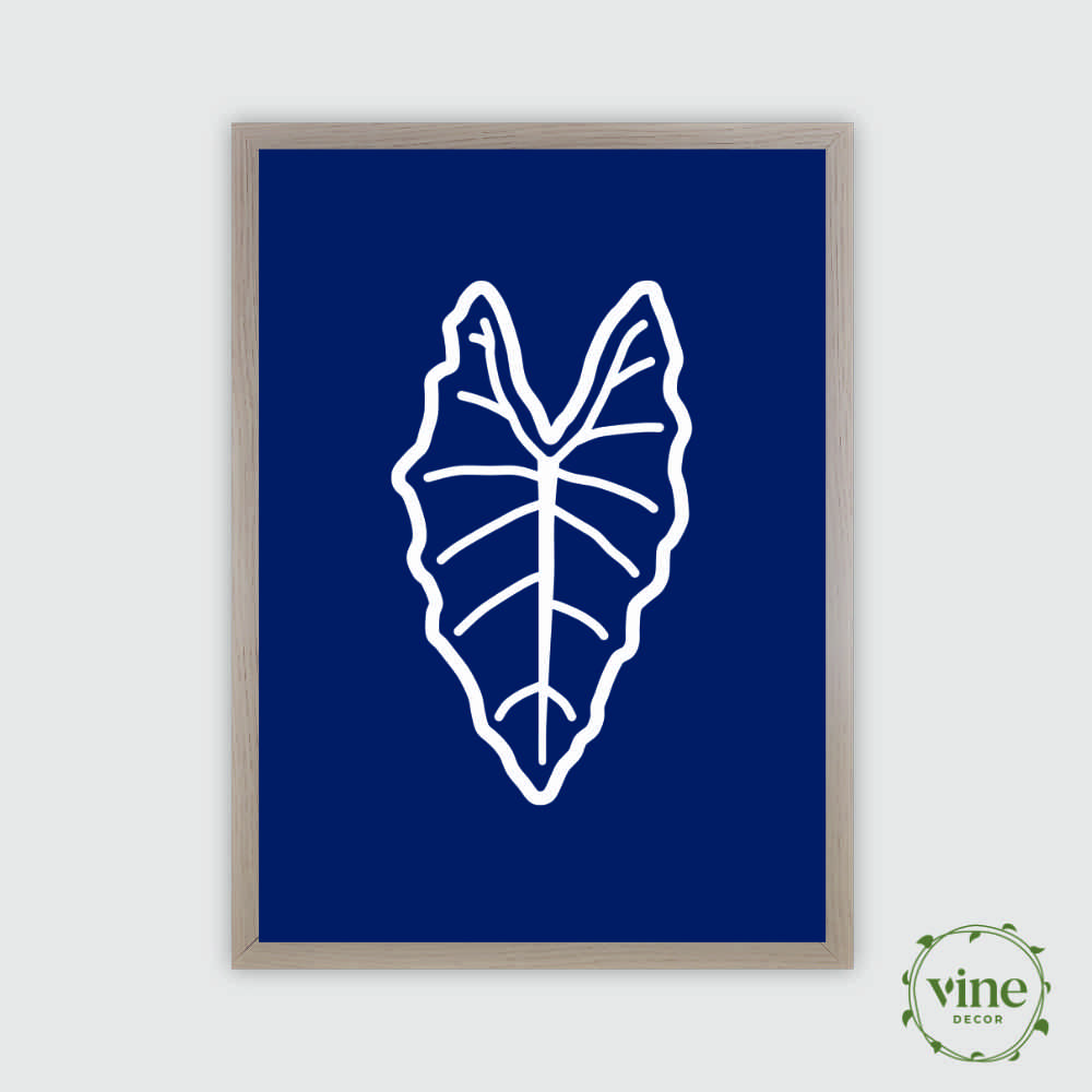 Frydek Leaf Print 7 Vine Decor Frydek Print Navy_2