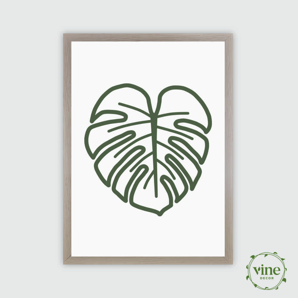 Deliciosa Leaf Print 3 Vine Decor Deliciosa Print Olive