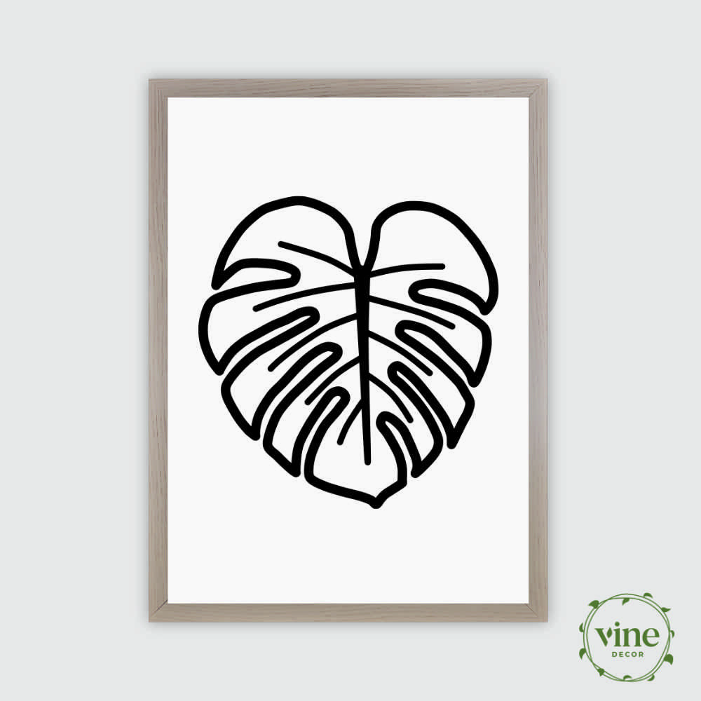 Deliciosa Leaf Print 2 Vine Decor Deliciosa Print Black