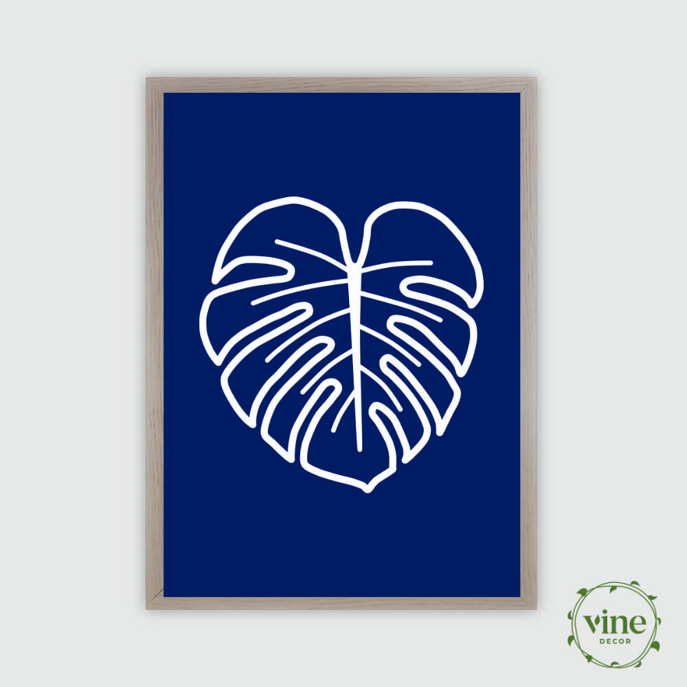 Deliciosa Leaf Print 8 Vine Decor Deliciosa Print Navy_2