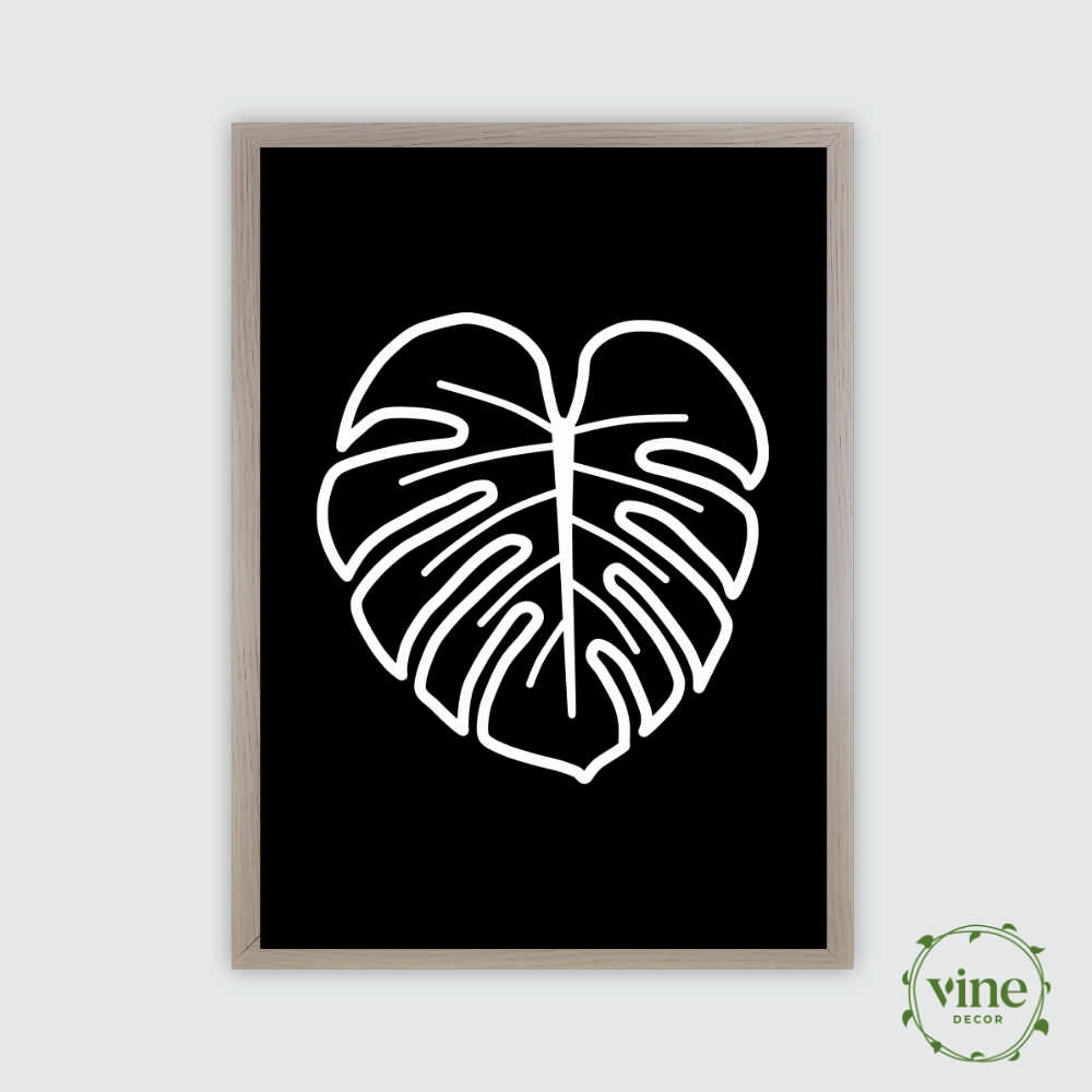 Deliciosa Leaf Print 6 Vine Decor Deliciosa Print Black_2