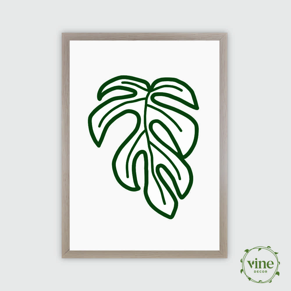 Minima Leaf Print 5 Vine Decor Minima Print Forest